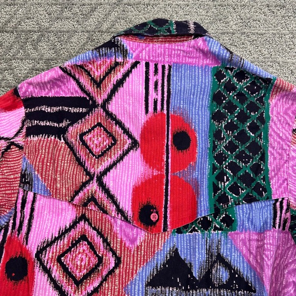 Vintage Wrangler‎ Authentic Brushpopper Western Shirt Mens XL Abstract Print - Picture 5 of 5
